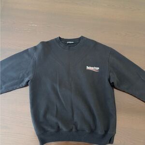 Balenciaga Black Crewneck Men's Sweater
